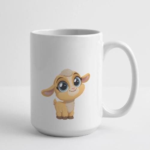 Sweet Cartoon Baby Goat with Joyful Smile - Coffee/Tea Mug 15 oz