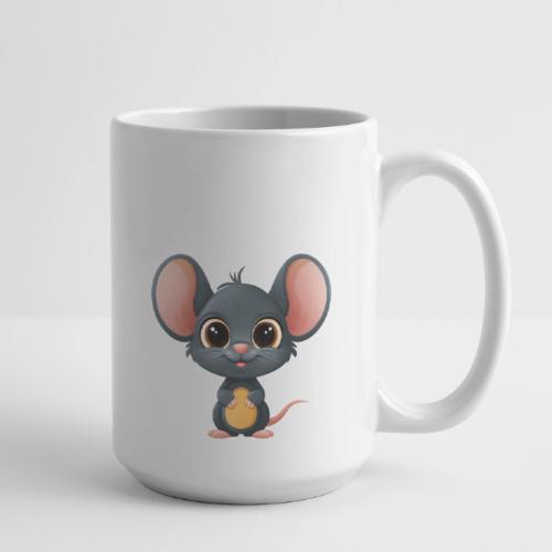 Joyful Cartoon Baby Mouse Smiling Brightly - Coffee/Tea Mug 15 oz
