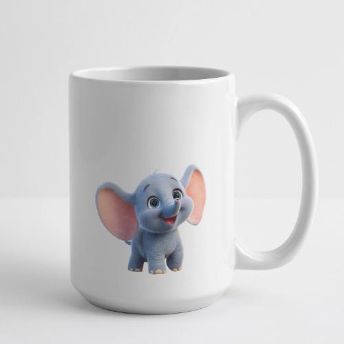 Playful Baby Elephant with Big Eyes - Coffee/Tea Mug 15 oz