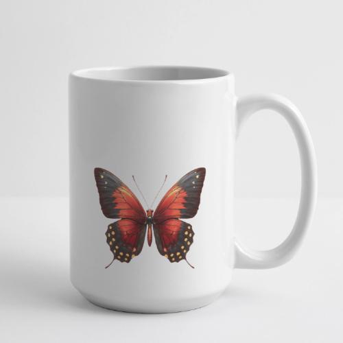 Bright Red, Black, and Yellow Butterfly - Coffee/Tea Mug 15 oz