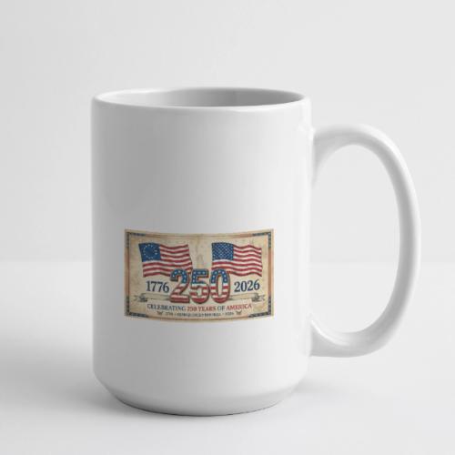 USA 250th Anniversary Flags Emblem - Coffee/Tea Mug 15 oz