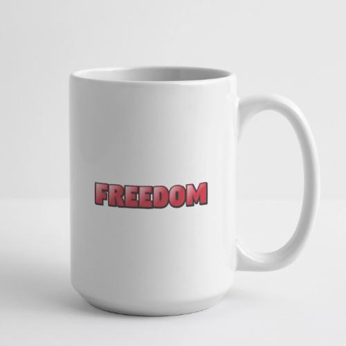 Freedom Bold 3D Word Art Design - Coffee/Tea Mug 15 oz