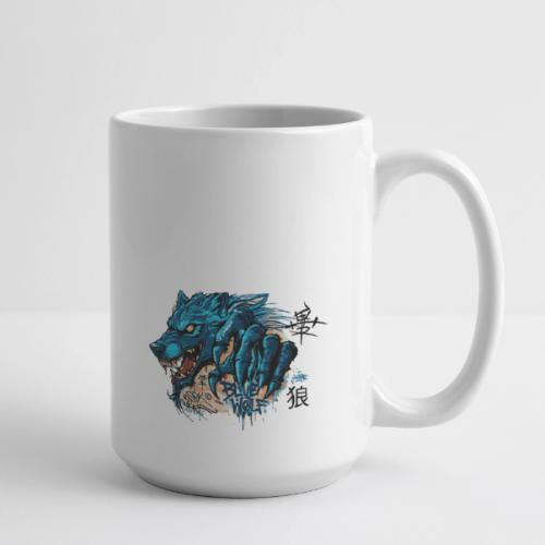 Blue Wolf Graffiti Street Art - Coffee/Tea Mug 15 oz