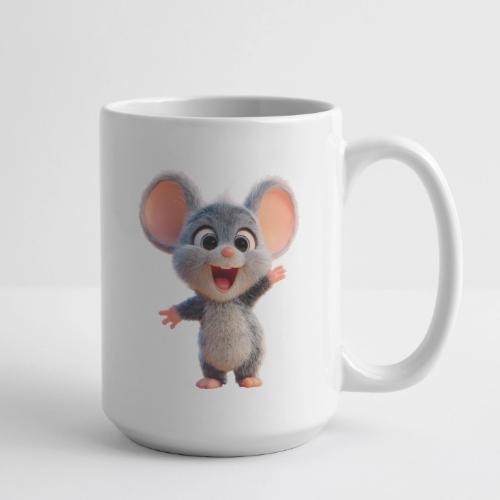 Joyful Cartoon Baby Mouse Arms Up - Coffee/Tea Mug 15 oz