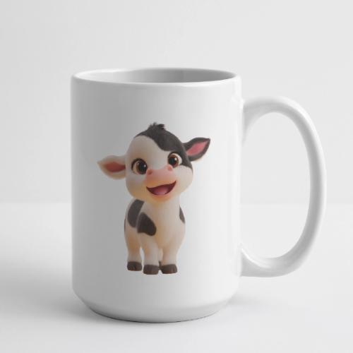 Joyful Cartoon Baby Cow Standing - Coffee/Tea Mug 15 oz