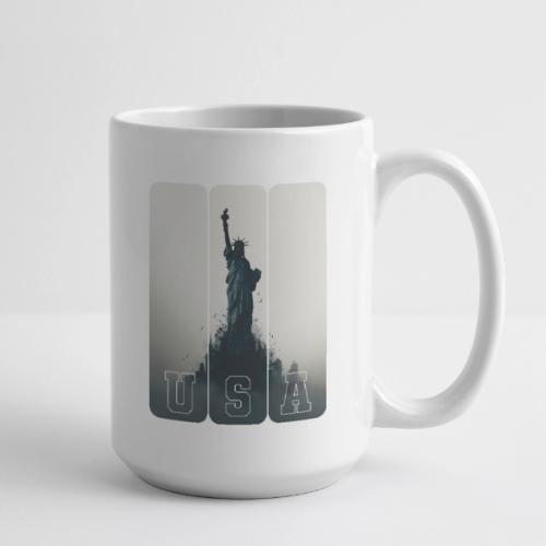 USA: Liberty Rising Over Manhattan - Coffee/Tea Mug 15 oz