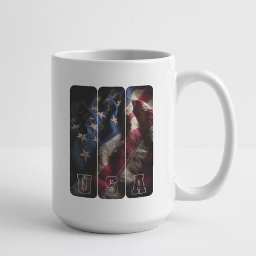 USA: Worn Stars and Stripes - Coffee/Tea Mug 15 oz