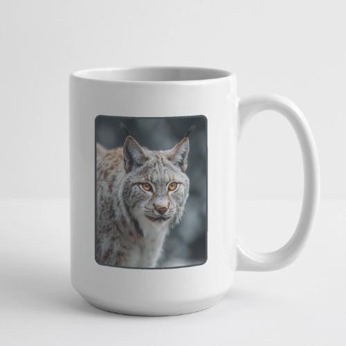 Lynx Portrait Piercing Eyes Design - Coffee/Tea Mug 15 oz
