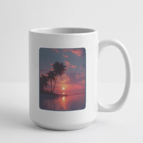 Tropical Sunset Ocean Reflection Design - Coffee/Tea Mug 15 oz