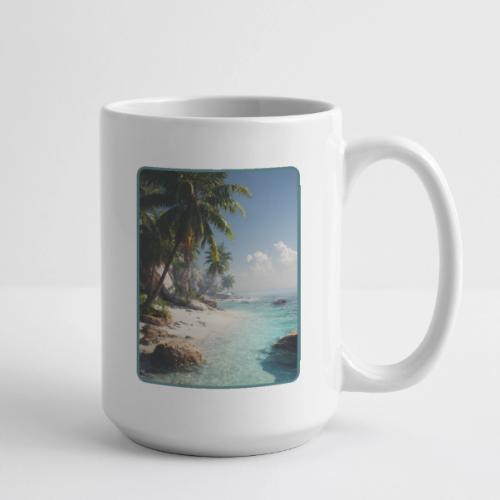 Tropical Beach Paradise Palm Design - Coffee/Tea Mug 15 oz