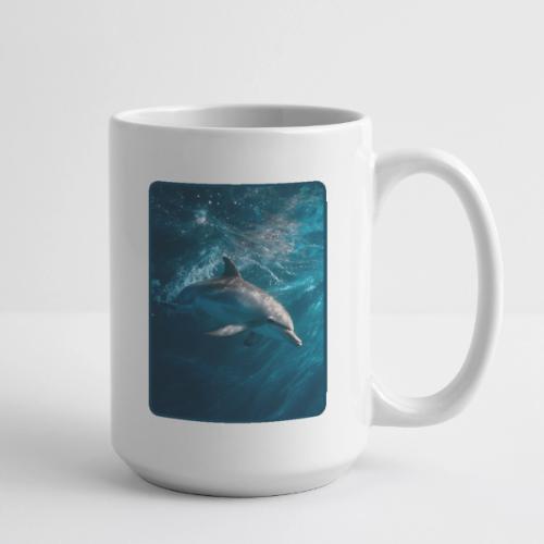 Dolphin Sunlit Ocean Serenity Design - Coffee/Tea Mug 15 oz