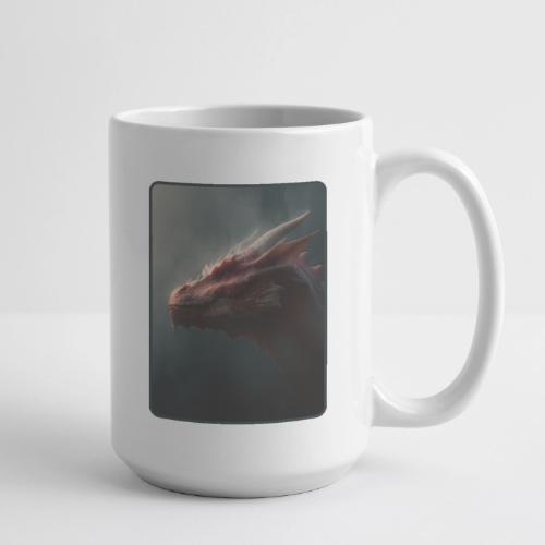 Red Dragon Fog Portrait Design - Coffee/Tea Mug 15 oz
