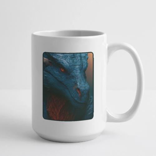 Turquoise Dragon Fire Eye Design - Coffee/Tea Mug 15 oz
