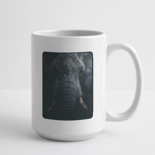 Shadow Elephant Intense Eyes Design - Coffee/Tea Mug 15 oz