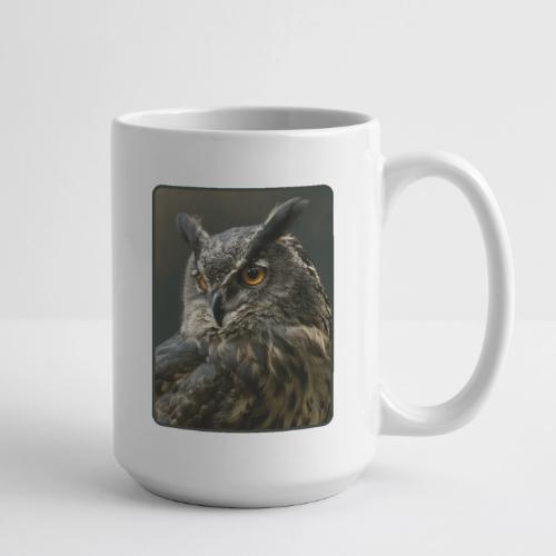 Eurasian Eagle Owl Portrait Design - Coffee/Tea Mug 15 oz