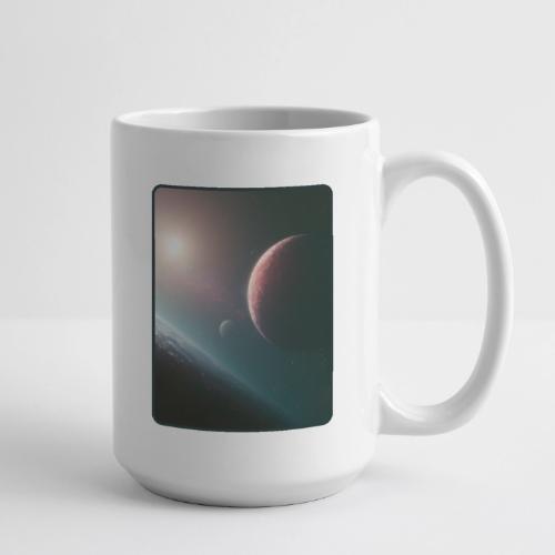 Deep Space Planet Horizon Art - Coffee/Tea Mug 15 oz