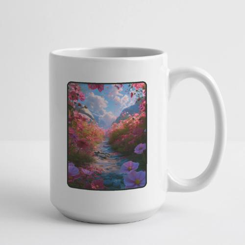 Dreamy Cosmos Valley Landscape Art - Coffee/Tea Mug 15 oz