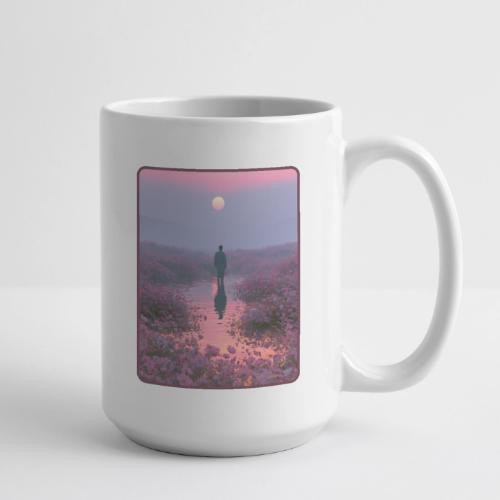 Ethereal Sunset Flower Field Art - Coffee/Tea Mug 15 oz