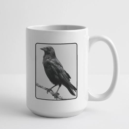 Raven Black and White Art Design - Coffee/Tea Mug 15 oz