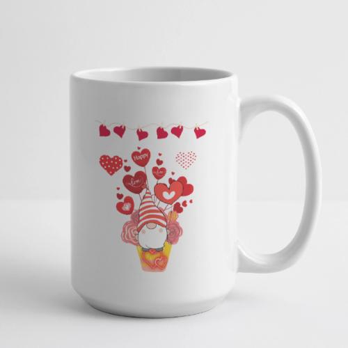 Design wrapped in love hearts, vibrating in love. - Coffee/Tea Mug 15 oz