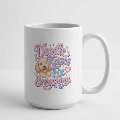 Doodle Kisses Fix Everything Dog Lover Gift - Coffee/Tea Mug 15 oz
