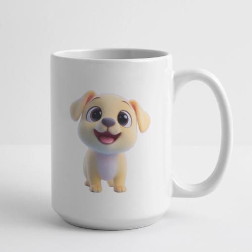 Playful 3D Baby Puppy Looking Up - Coffee/Tea Mug 15 oz