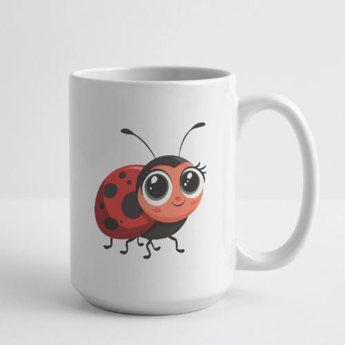 Cute Cartoon Ladybug Full of Joy - Coffee/Tea Mug 15 oz