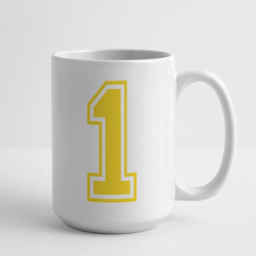 Number 1 in a classic athletic collegiate font - Coffee/Tea Mug 15 oz