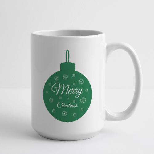 Christmas Ornament Mug - Festive Green Bauble Cup - Coffee/Tea Mug 15 oz