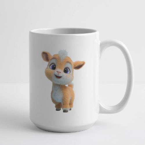 Cute Cartoon Baby Goat with Big Eyes - Coffee/Tea Mug 15 oz
