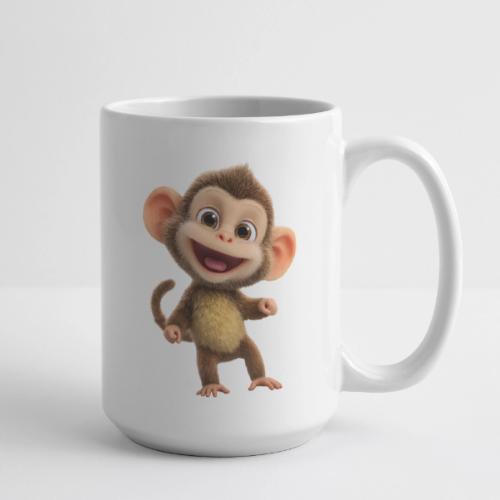 Happy Baby Monkey Standing - Coffee/Tea Mug 15 oz