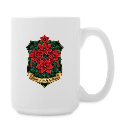Poinsettia Crest T-Shirt - Coffee/Tea Mug 15 oz