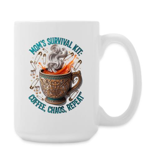 Mom's Survival Kit Tee | Coffee Chaos - Coffee/Tea Mug 15 oz