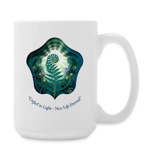 Easter Unfurl in Light Resurrection T Shirt, Gift - Coffee/Tea Mug 15 oz