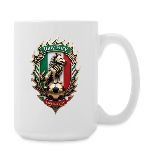 Italy Wolf Fury T-Shirt, Italian Flag Pride Gift - Coffee/Tea Mug 15 oz