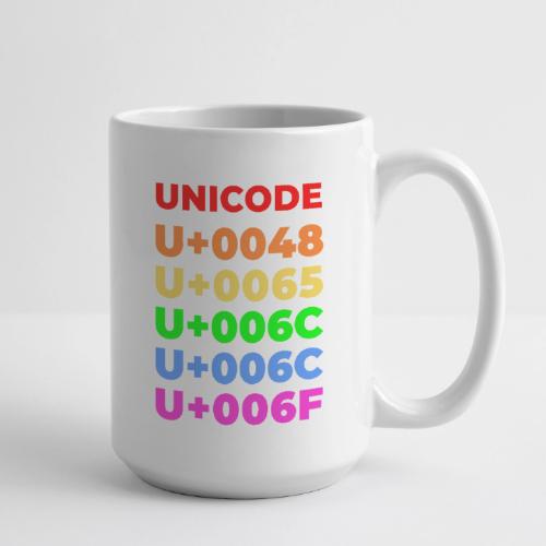 Hello, in unicode - Coffee/Tea Mug 15 oz