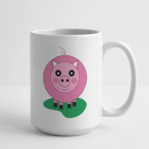 Pink Piggy Coffee Mug - Handmade Animal Gift - Coffee/Tea Mug 15 oz
