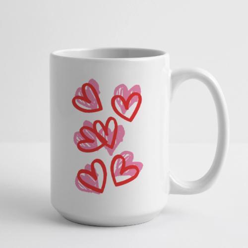 Heart Drawing Mug - Coffee/Tea Mug 15 oz