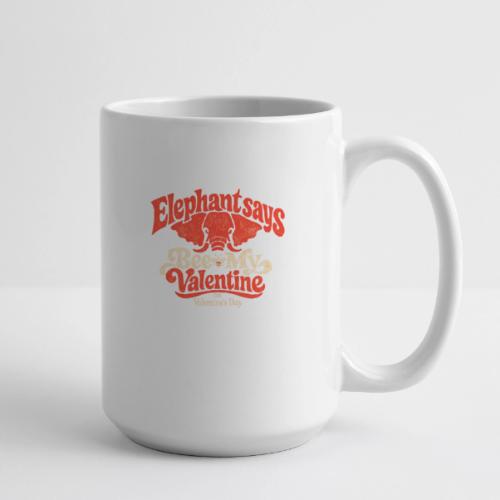 Retro Elephant Bee My Valentine Cute Couple - Coffee/Tea Mug 15 oz