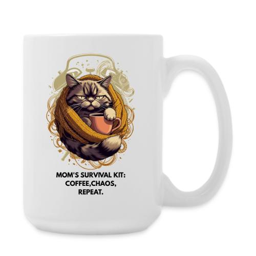 Powered by Sarcasm Cat Tee - Coffee/Tea Mug 15 oz