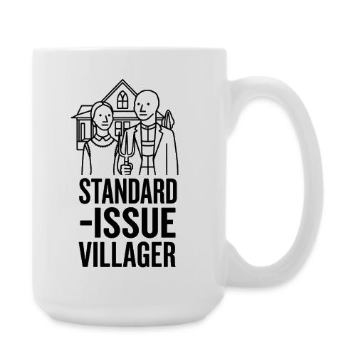 Standard-Issue Villagers (Black on Light) - Coffee/Tea Mug 15 oz
