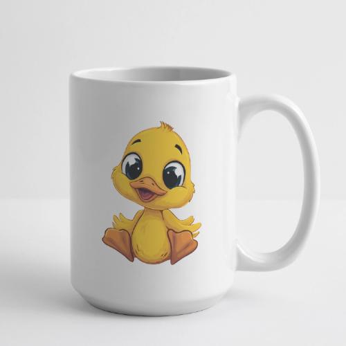 Sweet Yellow Cartoon Duck Sitting Happily - Coffee/Tea Mug 15 oz