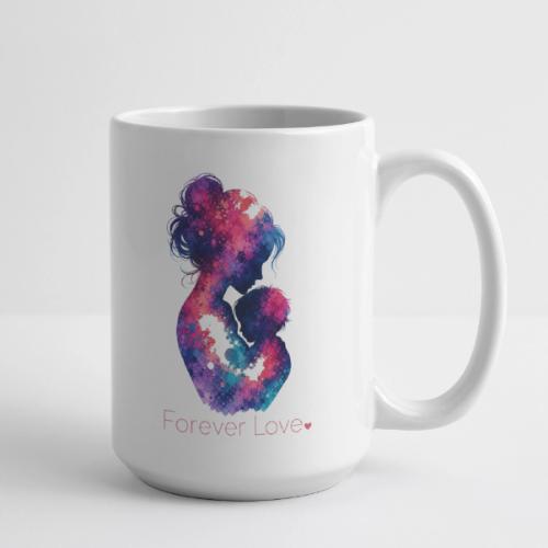 Forever Love-Vibrant Watercolor Mother-Child - Coffee/Tea Mug 15 oz