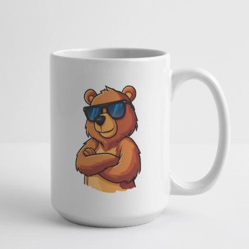 Cool Bear Sunglasses Cartoon Design - Coffee/Tea Mug 15 oz