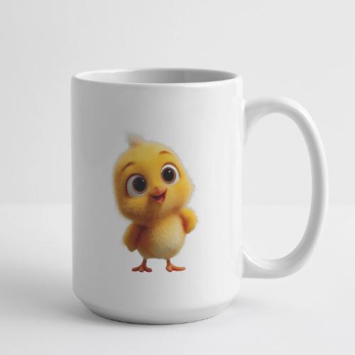 Cute Cartoon Yellow Chick with Big Sparkling Eyes - Coffee/Tea Mug 15 oz