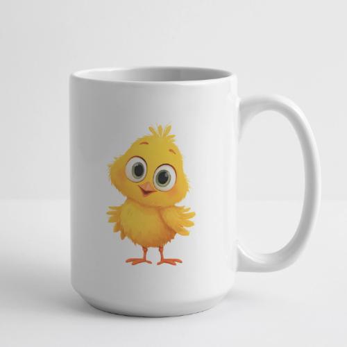 Sweet Yellow Cartoon Chick with Joyful Smile - Coffee/Tea Mug 15 oz