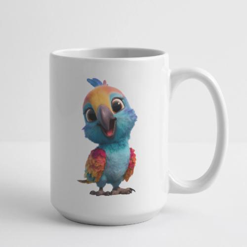Colorful Cartoon Baby Parrot Design - Coffee/Tea Mug 15 oz