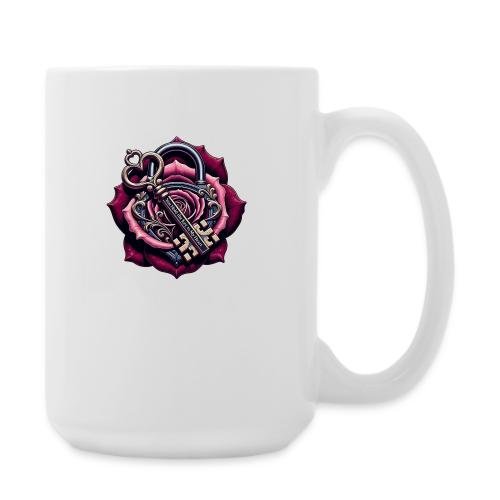 You Hold the Key to My Heart Rose Lock T-Shirt - Coffee/Tea Mug 15 oz