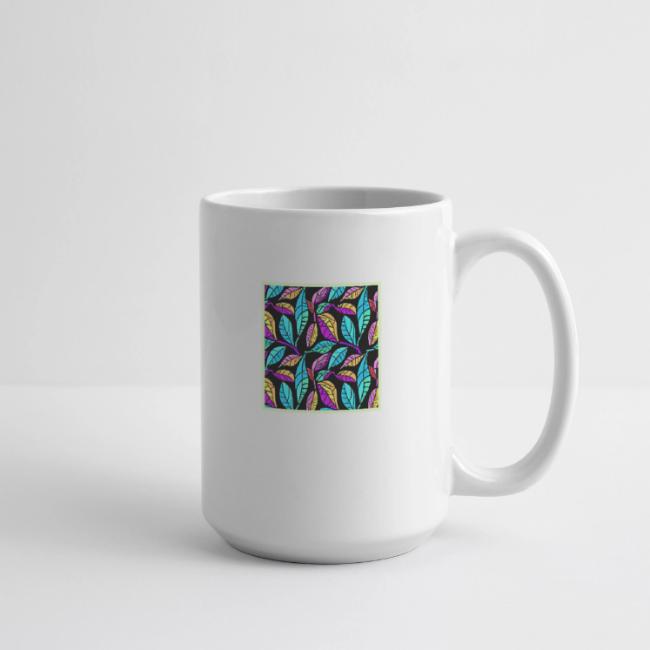 Stained Glass Leaves Design