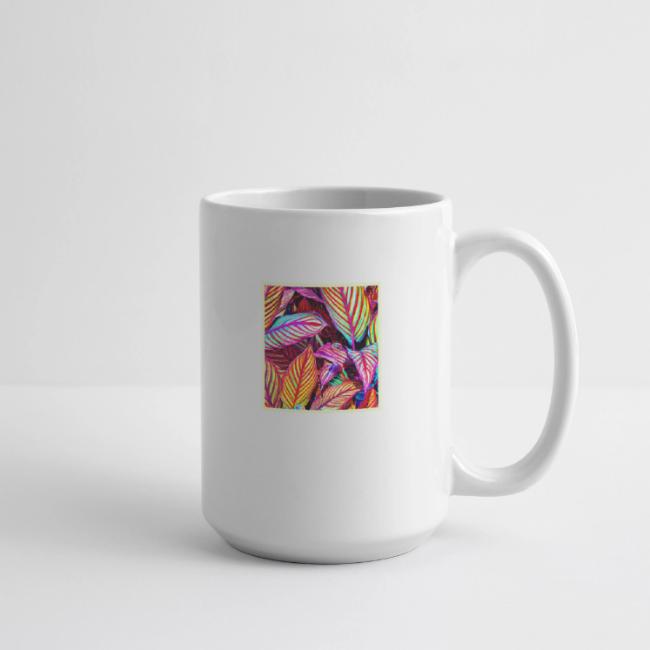 Striped Neon Leaves Design